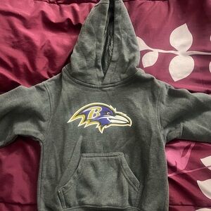 Kids Gray Baltimore Ravens Hoodie with Logo